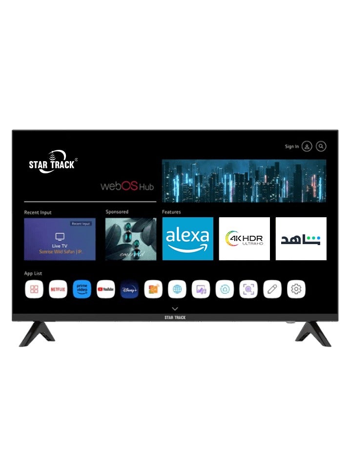 STAR TRACK 100" 4K Smart TV | webOS Hub, Bezel less, Magic Remote, Bluetooth, Netflix, YouTube, Satellite Receiver - Image 1